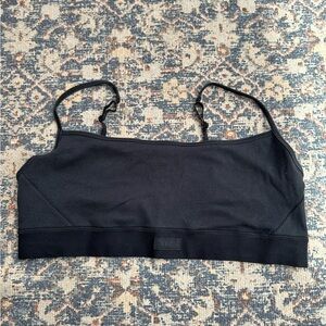 SKIMS Cotton Rib Scoop Bralette Black XL NWOT
